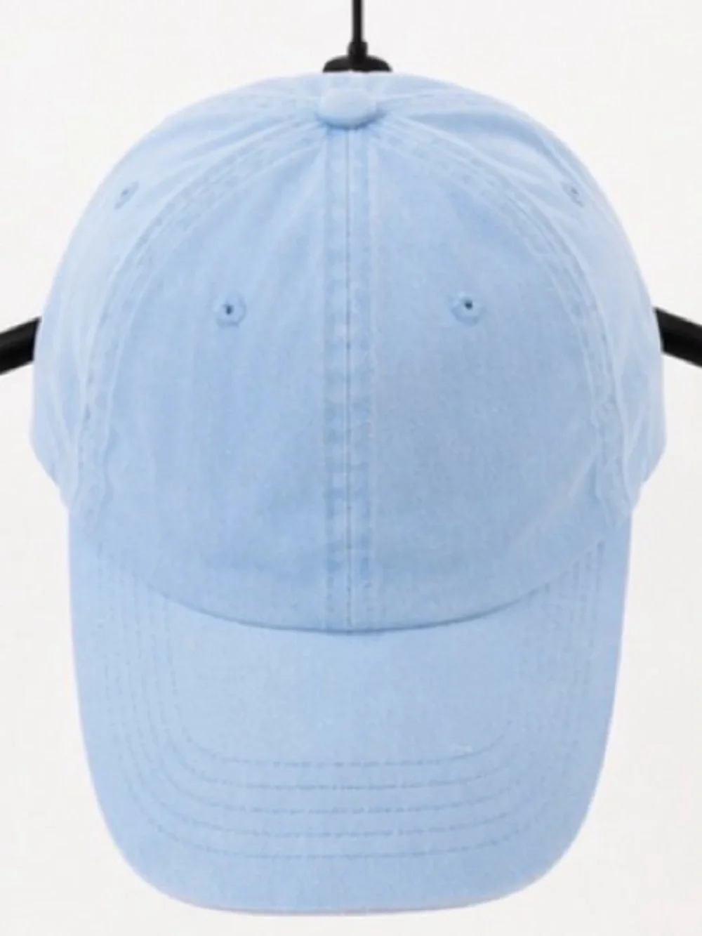 Light Blue Adjustable Baseball Cap Dad Hat One Size Casual Unisex Cotton Style